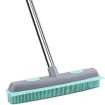 Vassoura de borracha Conliwell Pet Carpet Hair com cabo de 125 cm de comprimento Vassoura de borracha Conliwell Pet Carpet Hair com cabo de 125 cm de comprimento