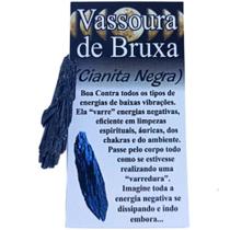 Vassoura De Bruxa Cianita Negra limpeza energética