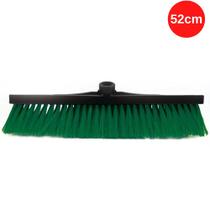 Vassoura de Pelo Sintético 52cm 5S Cerdas na cor Verde sem Cabo