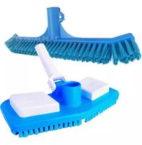 Vassoura Escova Curva De Limpeza + Aspirador Para Piscina - HERBINJECT