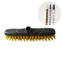 Vassoura ESFREGÃO Esponflora Cerdas Duras Para Pisos Rústicos Calçadas Quintal Escovão Rígido Modelo:Cabo de Madeira