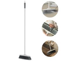 Vassoura Flow Ou Limpeza Doméstica Cerdas Macias Nylon Ideal Para Pisos Laminados Porcelanatos Amadeirados Cabo de Ferro