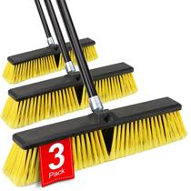Vassoura Kefanta 45 cm para uso externo, resistente, com alça de 160 cm