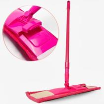 Vassoura Mop Flat Microfibra Cabo Retrátil Limpeza Prática Piso Casa Escritório
