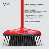 Vassoura Multiuso Varre Fácil Com Cabo Cerdas Sintetica Cruzadas Agarra Melhor A Sujeira Condor