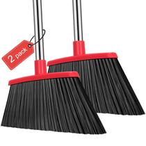 Vassoura NACENA Heavy Duty de 140 cm de alça longa para uso externo, pacote com 2 unidades