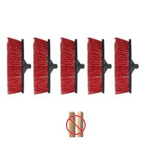 Vassoura Nylon Limpeza Pesada Rosca Sem Cabo Kit 5 Vassoura Nylon Limpeza Pesada Rosca Sem Cabo Kit 5