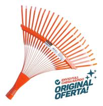 Vassoura Para Jardim Metálica 22 Dentes S/cabo Rastelo Grama Limpeza Eficiente