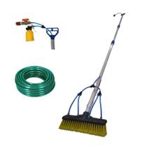 Vassoura Para Lavar Placa Solar 4M Mangueira 20M E Kit Sabão