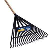 Vassoura Plástica para Jardim com 22 Dentes com Cabo Madeira - Roma Vassoura Plástica para Jardim com 22 Dentes com Cabo Madeira - Roma