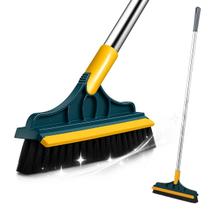 Vassoura Rodo Angular 2 EM 1 Multifuncional Cerdas Firmes e Rodo de Silicone Limpa Vidros e Cantos