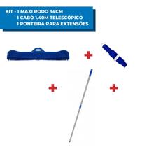 Vassoura Rodo Inteligente Maxi Rodo com Cabo 140cm Alumínio