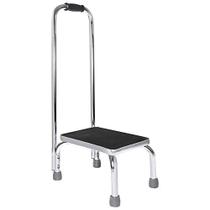 Vaunn Medical Foot Step Stool com alça e plataforma de borracha anti skid, fezes leves e resistentes para crianças, adultos e idosos, Chrome