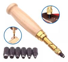 Vazador Furador Perfurador Manual Rotativo 6 Medidas Couro Vazador Furador Perfurador Manual Rotativo 6 Medidas Couro