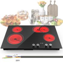 VBGK Cooktop Elétrico 30" 7200W com 4 Queimadores e Controle por Botão