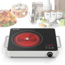 VBGK Cooktop Elétrico Portátil 1800W com 9 Níveis de Potência e Timer (Preto)