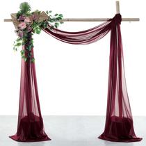 VDS Tecido de Chiffon Bordô 76 cm x 9 m para Arcos Pacote com 2 Unidades VDS Tecido de Chiffon Bordô 76 cm x 9 m para Arcos Pacote com 2 Unidades