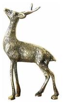 Veado Em Bronze Coleções Animais Selvas Bicho Decoração Mato