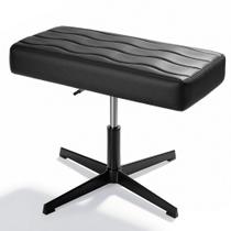 VECELO Apoia-pés Ergonômico em PU com Altura Ajustável Preto