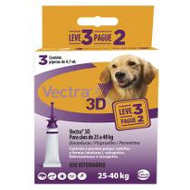 Vectra 3D Antipulga Cães 25 A 40Kg Combo 3Un Ceva