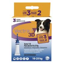 Vectra 3D Cães 10 a 25kg 3 pipetas Ceva