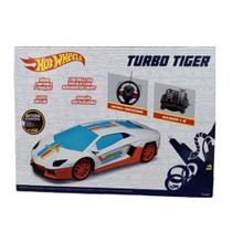 Veculo hot wheels turbo tiger com volante e pedal - candide