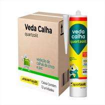 Veda Calha Cinza 400 Gr Weber Quartzolit Kit C/ 12