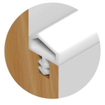 Veda Fresta com Encaixe Para Portas Branco 10mm Com 6mts