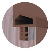 Veda Fresta com Encaixe Para Portas Marrom 10mm Com 6mts