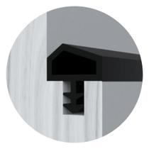 Veda Fresta com Encaixe Para Portas Preto 10mm Com 6mts