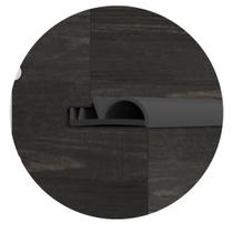 Veda Fresta Com Encaixe Vertical Para Portas Preto 15mm Com 6mts