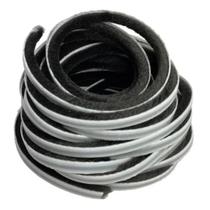 Veda Fresta Escova 5x7mm 5 Metros Vedação Porta Janela Preto