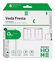 Veda Fresta Fita Adesiva Borracha Vedação Branco Rolo 6m Modelo P Stamaco Veda Fresta Fita Adesiva Borracha Vedação Branco Rolo 6m Modelo P Stamaco