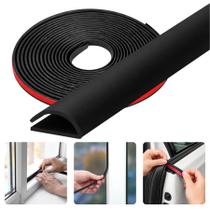 Veda Fresta janelas Vãos Portas 1 Metro Adesivo 8mm Perfil D Vedação Poeira Insetos Vento Ruídos