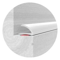 Veda Fresta Vedação de Portas Autocolante Tipo C Branco 10mm 6 Mts