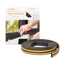 Veda Frestas 6mm Vãos Portas E Janelas 6 Metros Preto Veda Frestas 6mm Vãos Portas E Janelas 6 Metros Preto