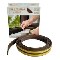 Veda Frestas Adesivo Porta Janelas 2mm Marrom - 6metros
