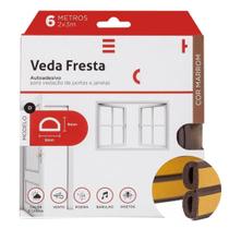Veda Frestas Borracha Autoadesivo Porta Janelas 6 Metros
