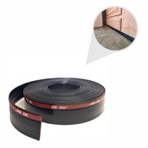 Veda Porta Adesivo Friso Rodo Maleável Ajustável 80cm Preto