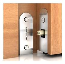 Veda Porta Automático Ajustável Em Alumínio 82 Cm De Embutir