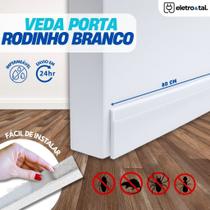 Veda Porta Rodinho Adesivo Branco Protetor de Porta Contra Insetos Impermeável 80cm BemPrat