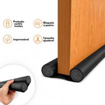 Veda Porta Rolinho 80, 90 e 100 Cm Impermeável Proteção Dupla Preto sem Costura Preto Para Casa Sem Insetos ou Poeira Veda Porta Rolinho 80, 90 e 100 Cm Impermeável Proteção Dupla Preto sem Costura Preto Para Casa Sem Insetos ou Poeira