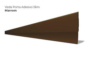 Veda Porta Slim Protetor De Frestas Silicone Adesivo 3M Comfort Door Marrom 100cm