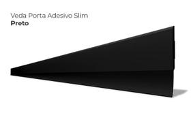 Veda Porta Slim Protetor De Frestas Silicone Adesivo 3M Comfort Door Preto 80cm