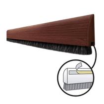 Veda Porta Vedante Insetos Poeira Madeira Escura Com Escova Veda Porta Vedante Insetos Poeira Madeira Escura Com Escova