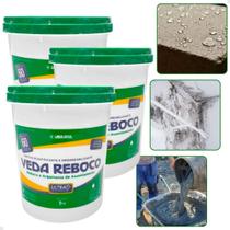 Veda Reboco 1Kg Kit 3 Selante Massas e Rebocos Umidade Mofo - VBrasil Veda Reboco 1Kg Kit 3 Selante Massas e Rebocos Umidade Mofo - VBrasil