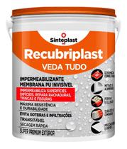 Veda Tudo 3,6kg Recubiplast Vedação resistente para obras e reparos