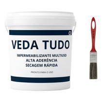 Veda tudo Impermeabilizante Cumc 3,6L Paredes Rachaduras e Vazamentos Pincel Multiuso Seca Rapido Veda tudo Impermeabilizante Cumc 3,6L Paredes Rachaduras e Vazamentos Pincel Multiuso Seca Rapido
