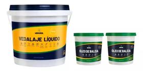 Vedalaje 3,2 Litros Impermeabilizante + 2 Óleo De Baleia 900ml