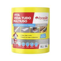 Vedatudo Fita Aluminizada Brasilit 15cmx10m Vedatudo Fita Aluminizada Brasilit 15cmx10m